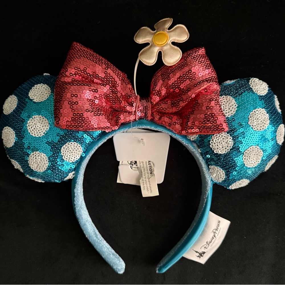 2017 DISNEY Blue & White Vintage Minnie Ears - NWT - Picture 3 of 6